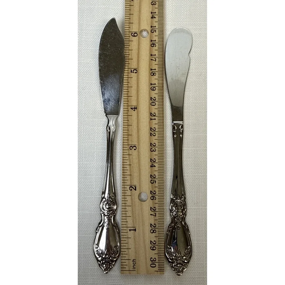 Oneida Community Plantation Knives Butter +‎ Spreader Stainless Flatware X4